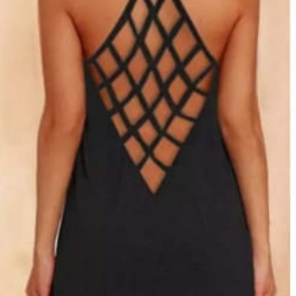Strappy crisscross back dress